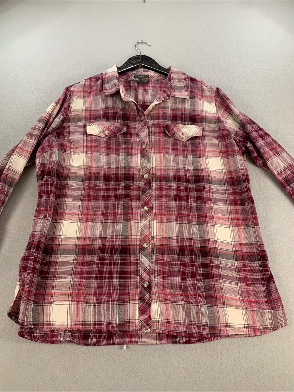 Eddie Bauer Woman’s Red Plaid Button-Up Shirt - Classic Flannel Style size 2XL